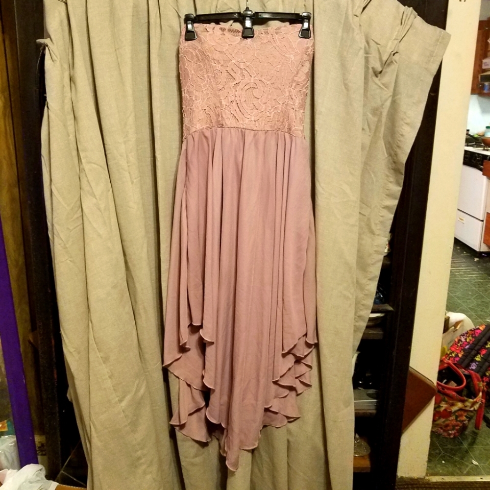 Rue21| strapless pink dress| size Large